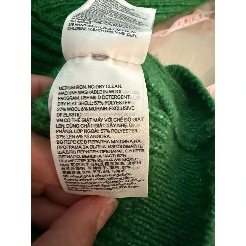 H&M Green Ribbed Button-Up Cardigan - Picture 5 of 7